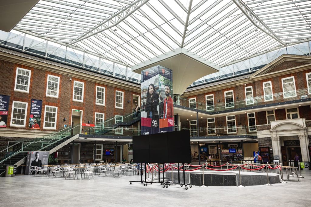 Middlesex University covered courtyard