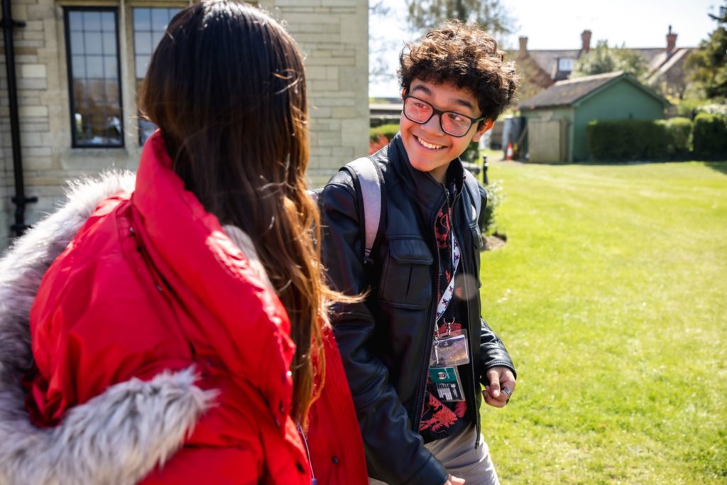 Oundle students walking on grounds