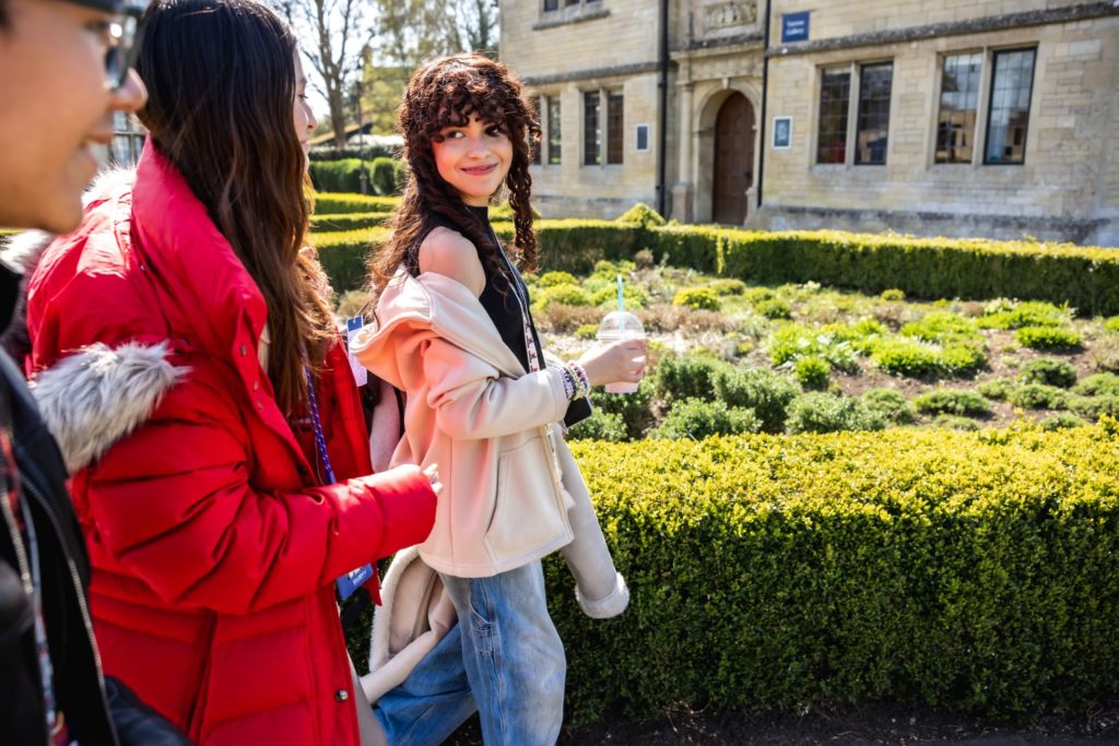 Girls walking at Oundle School