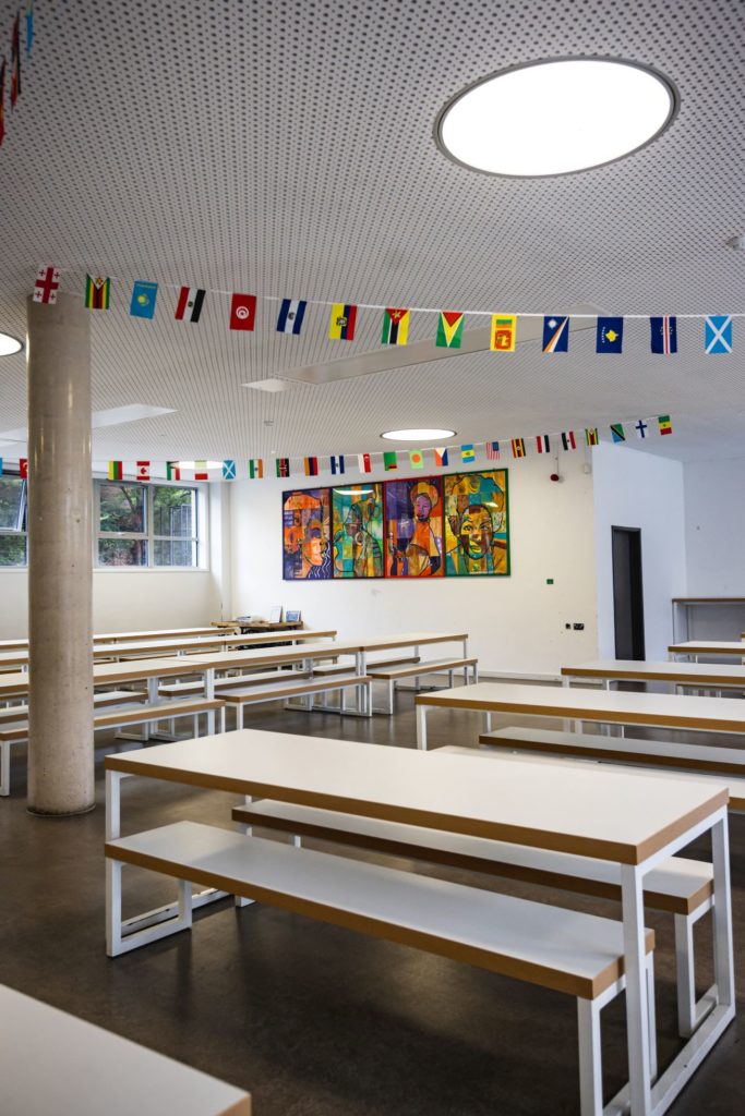 Canteen at Lycée International de Londres Winston Churchill