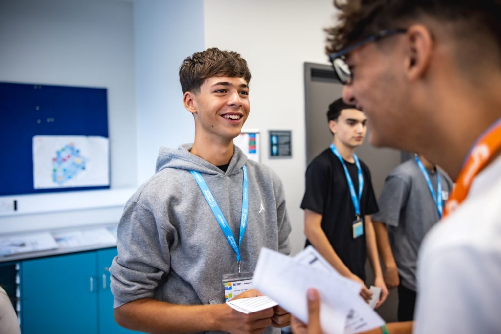 Boys in class at Lycee International de Londres Winston Churchill