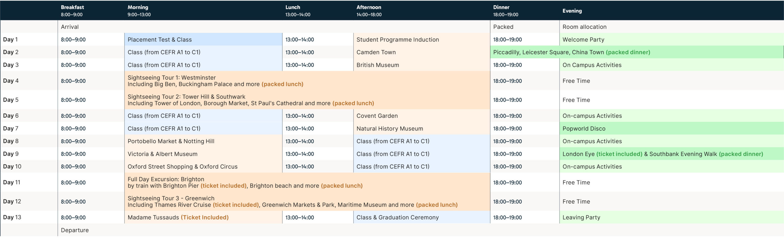 Colindate centre timetable